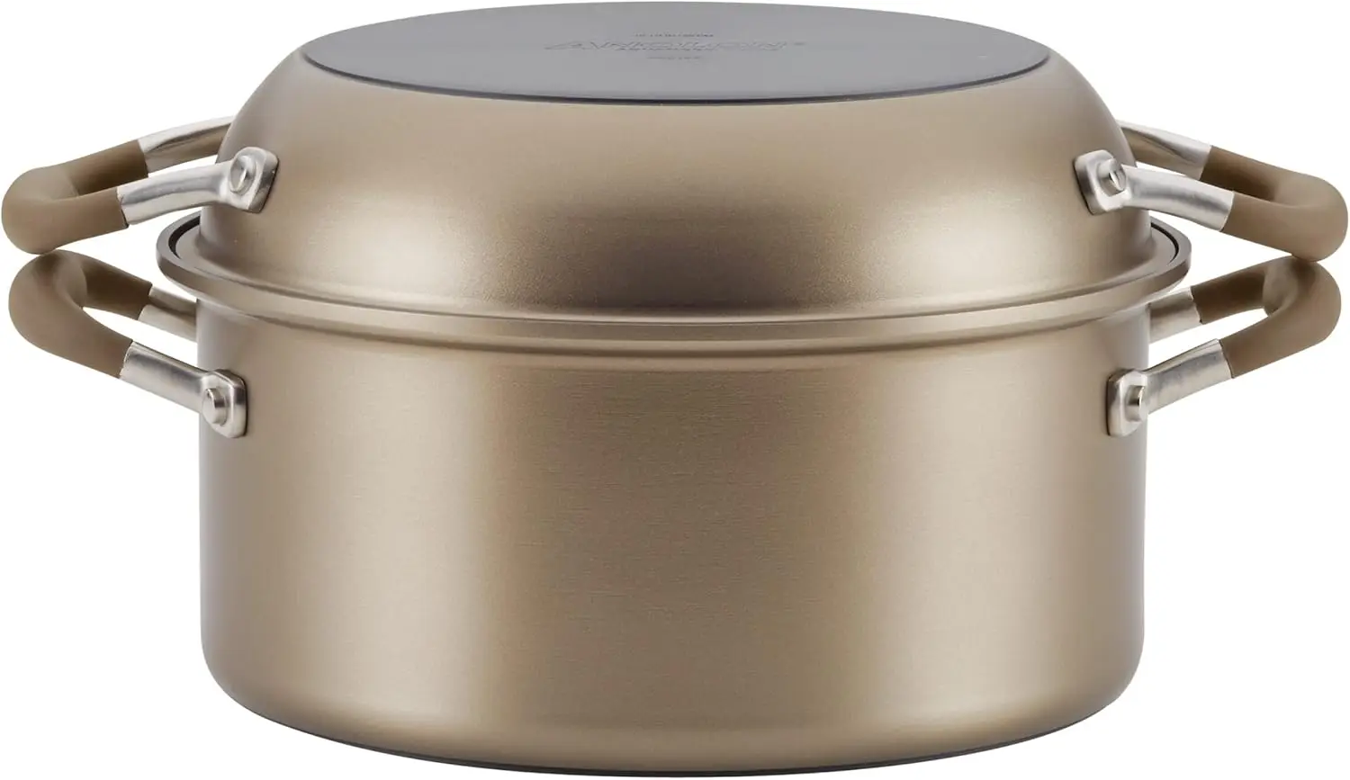 

Advanced Home Hard-Anodized Nonstick Two Step Meal Set (5 Qt. Dutch Oven & 10" Everything Pan Lid, Bronze)