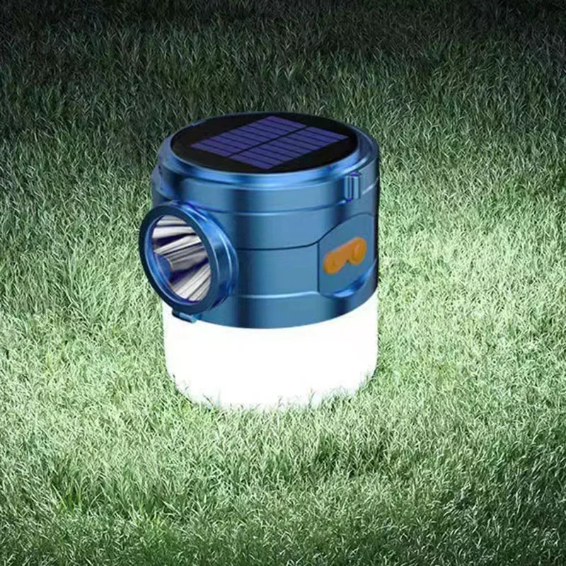 Solar LED Camping Light Waterproof Portable Lanterns Rechargeable Tent Lamp Emergency Lights Market Lamp Energy Saving Bulb