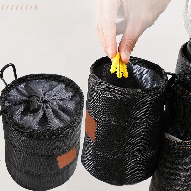 حقيبة حزام أدوات سوداء شديدة التحمل - برغي متعدد الأغراض وتخزين الأظافر، منظم مريح للإصلاحات السكنية. #2