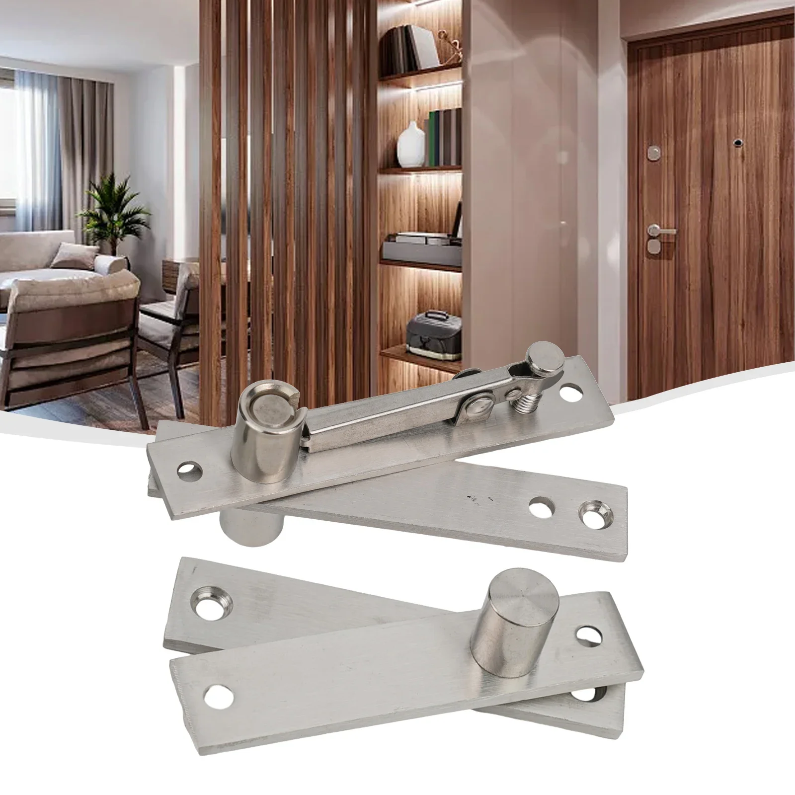 Top Hinge Hinge Lower Hinge Hinge Conceal Stainless Steel Living Rooms Pivot Hinges 360° Rotating Bookcase Hinges