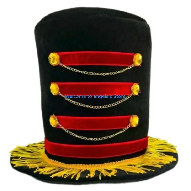 X4YC Christmas Party Top Hat for Men Festival Holiday Top Hat with Decor for Event