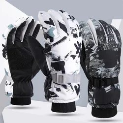 Men Women Ski Gloves Ultralight Waterproof Winter Warm Fleece Gloves Snowboard Gloves Motorcycle Riding Snow Waterproof Gloves