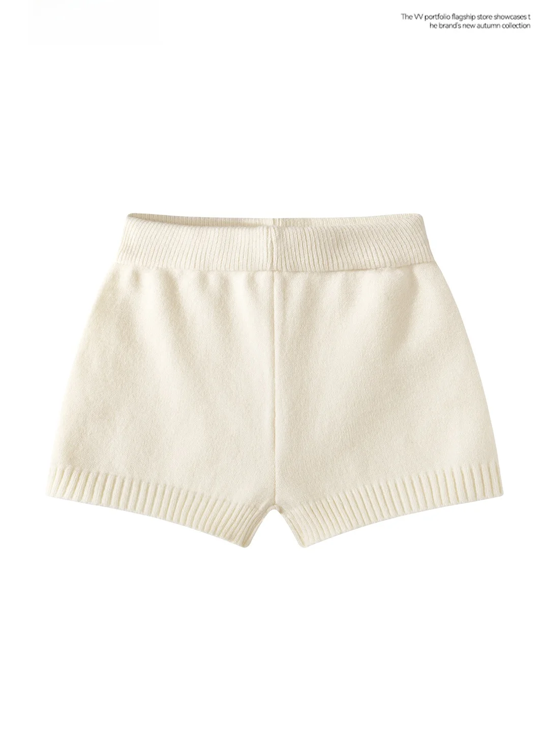 Slim Fit High Waist Knitted Short Pants Women's Base Layer Outerwear Winter Casual Simple Versatile Small Size Trousers