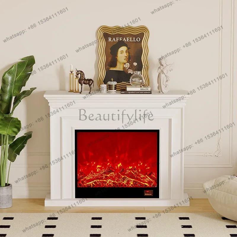 LJY Natural Display Living Room Fireplace Classic Long French Luxury Living Room Cabinets Arched Tall Mueble Salon Furniture Hom