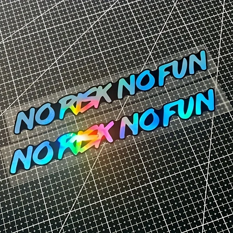 

2 шт./компл. модная голографическая наклейка на автомобиль «без риска и удовольствия», жирный автодекор для любителей автомобилей