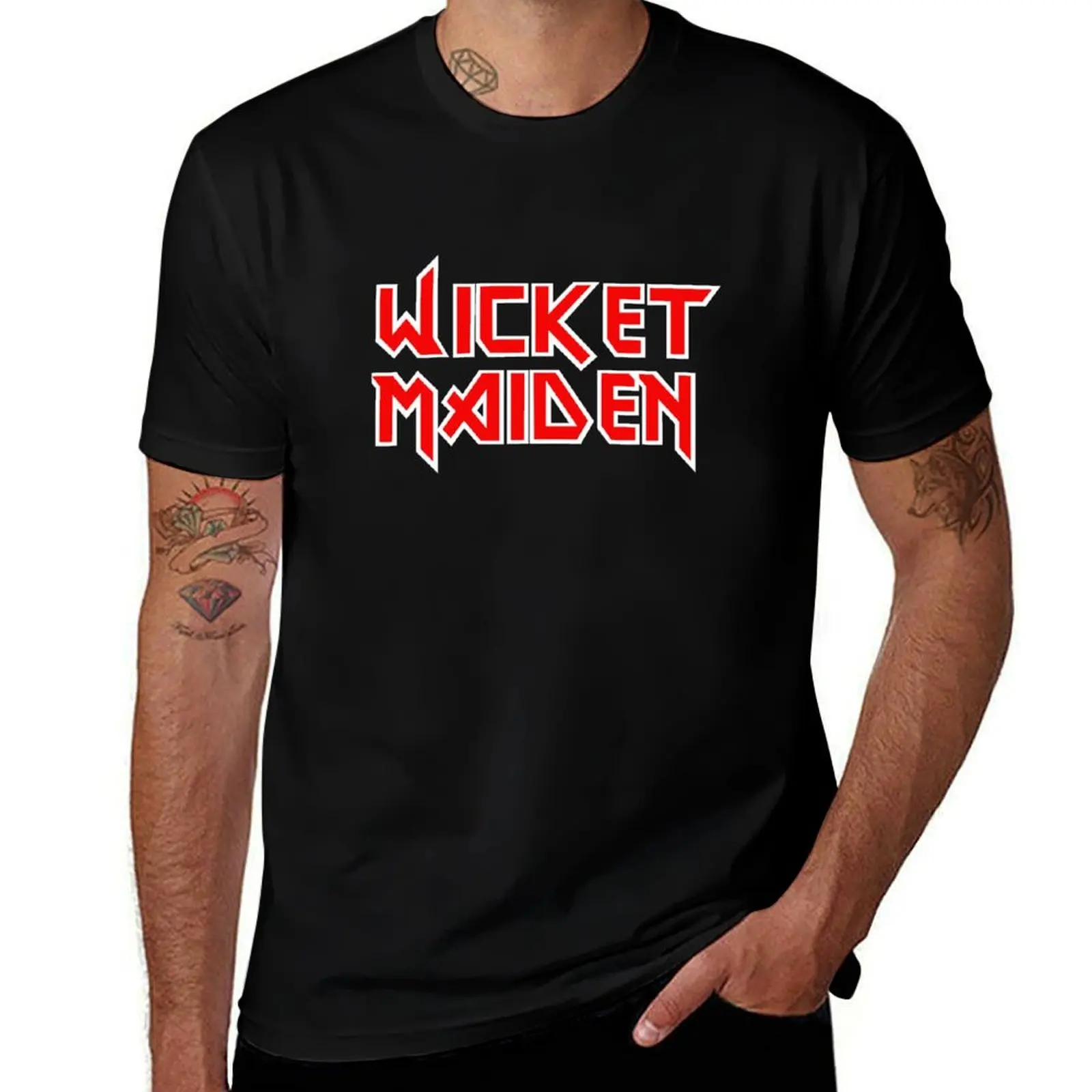 Wicket Maiden! Funny Cricket Design! T-Shirt Summer Fashion Casual Tee Shirt T-Shirt