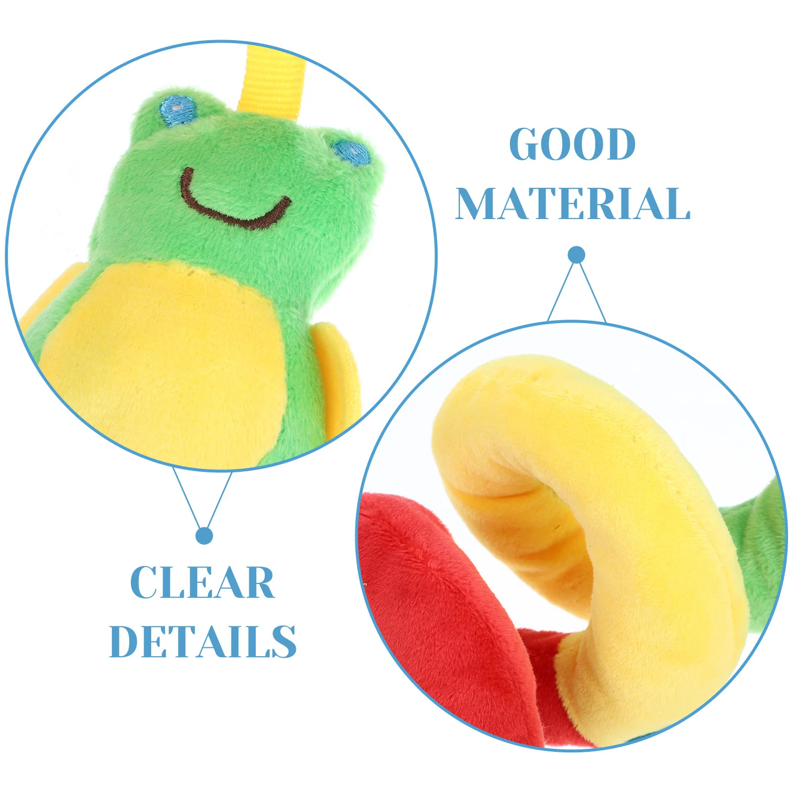 Spiral Baby Hanging For Stroller Crib Cot Seat Crinkle Rattle Squeaker Child Safe Lightweight Durable Newborn Carriage Dangler