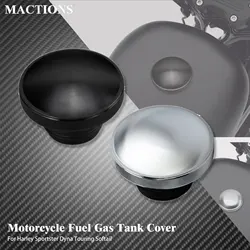 Motorcycle Fuel Gas Oil Tank Cover Vented Gas Oil Cap For Harley Touring Electra Glide Ultra Sportster XL1200 Softail Low Rider