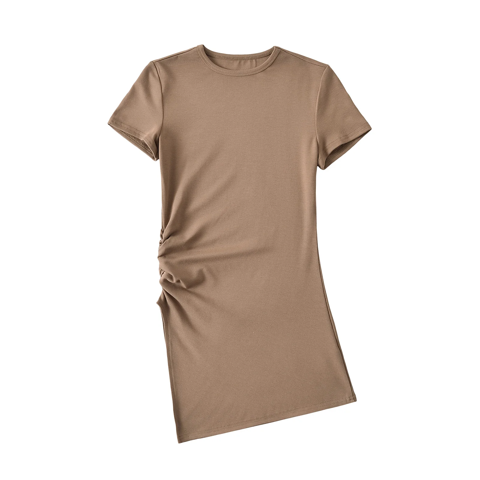 Wyszczuplający top damski na lato, nowy, seksowny, z rozcięciem z boku, marszczony w talii.