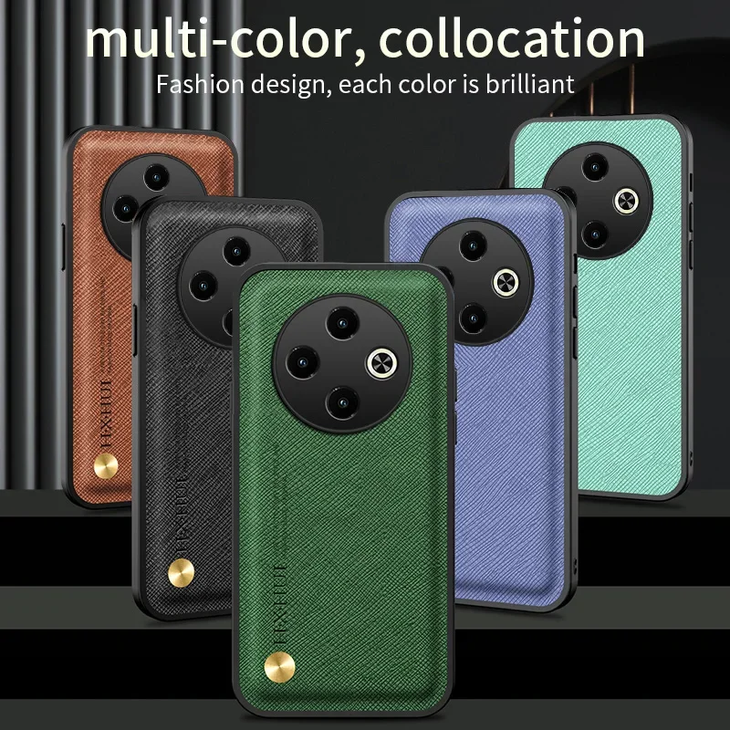 Para Infinix Spark 30C 4G Funda con patrón cruzado Funda de cuero de lujo para Infinix Spark30 C 4G Funda de protección contra terremotos