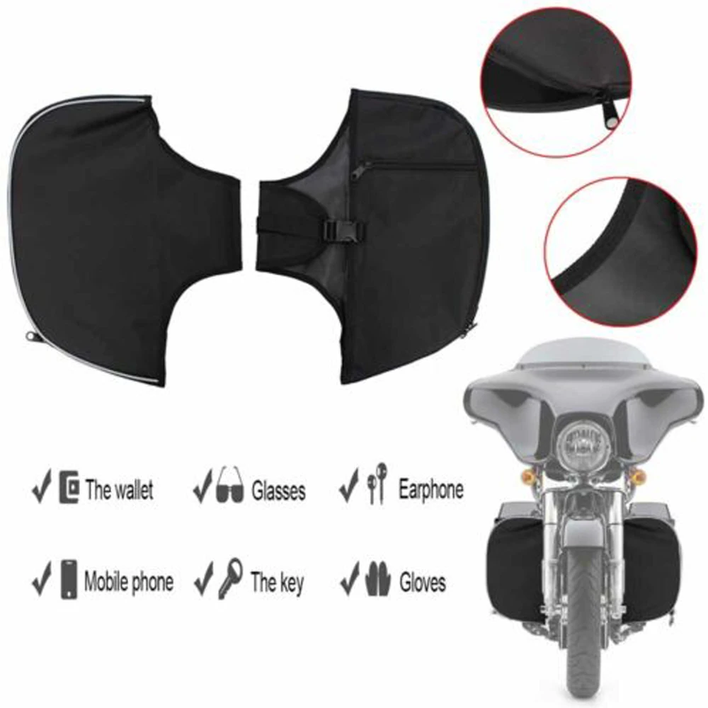 Motorcycle Soft Lowers Chaps Engine Guard Cover Leg Warmer Bag For 1980-2022 Harley Electra Street Glide Road King Trike FLHR