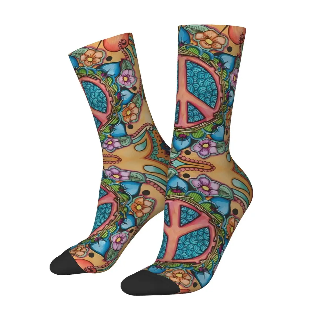 Love And Peace Sock Printed Man Polyester