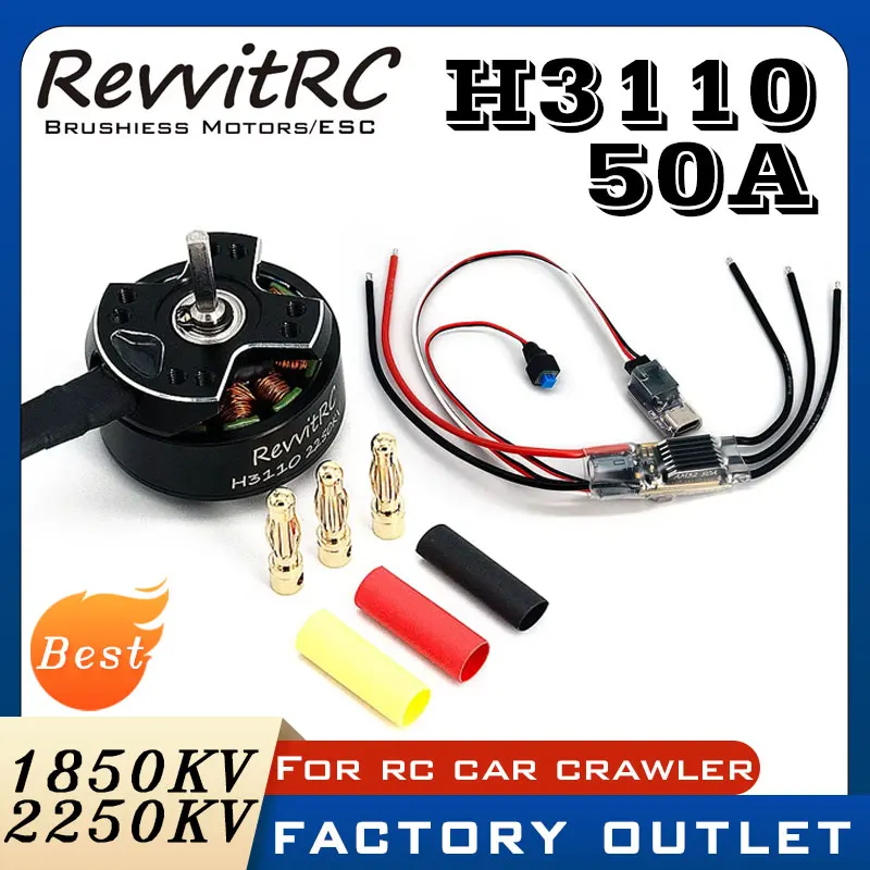 

Am32 Program Firmware 50A ESC H3110 1850KV 2250KV Brushless Motor For 1/10 RC Crawler Car TRX4 SCX10 Upgrade Parts