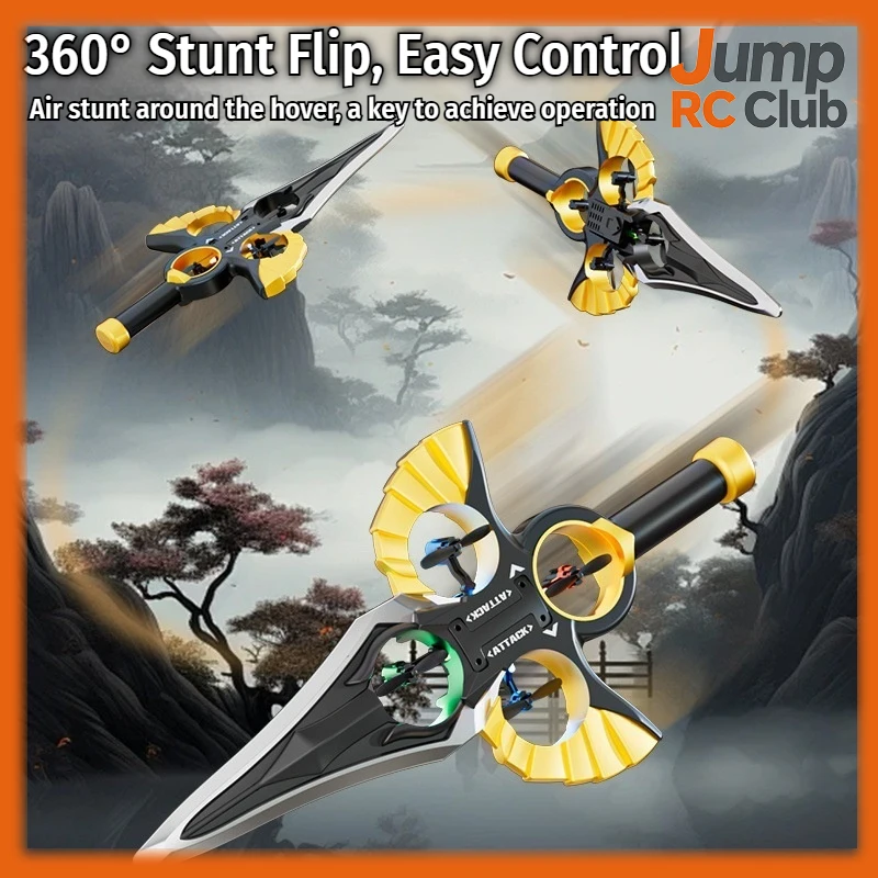 Flying Magic Sword Gesture Control RC Flying Sword Drone Toy Aircraft Model Gift for Kids Boys Fantasy Indoor Outdoor Play