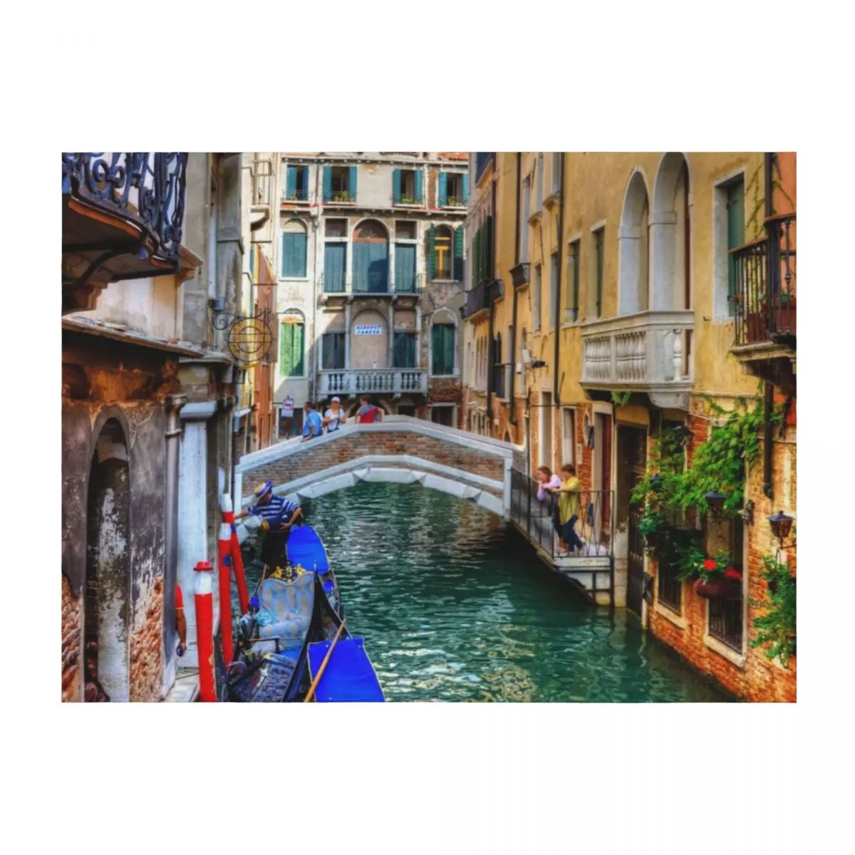 

Venice Canal Throw Blanket Warm Decorative Throw Plaid Camping Blankets