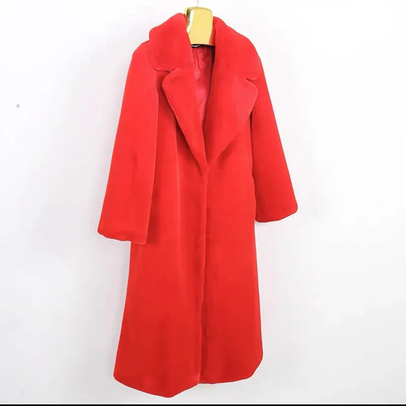 Solid Color Women For Coat 2025 Winter Women Imitation Fox Fur Faux Fur New Faux Fox Fur Coat Elegance Leisure Thick Women H584