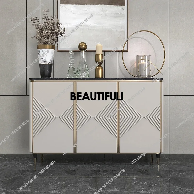

RR Entry hall of the entrance hall Simple modern storage Storage decoration Living room Marble dining side cabinet