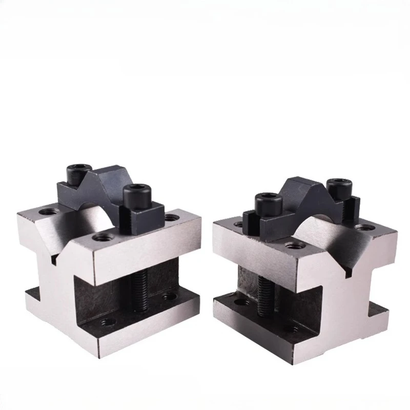 V-Block Ground Pair with Clamp Set Precision Matched Pair Precise 35x35x30mm 60x60x50mm 105x105x78mm