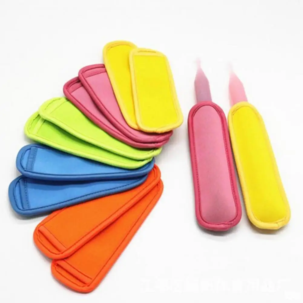 Clean Hands Popsicle Sleeve Durable Popsicle Cover Silicone Popsicle Sleeves Set for Kids Reusable Ice Pop Covers No Drip