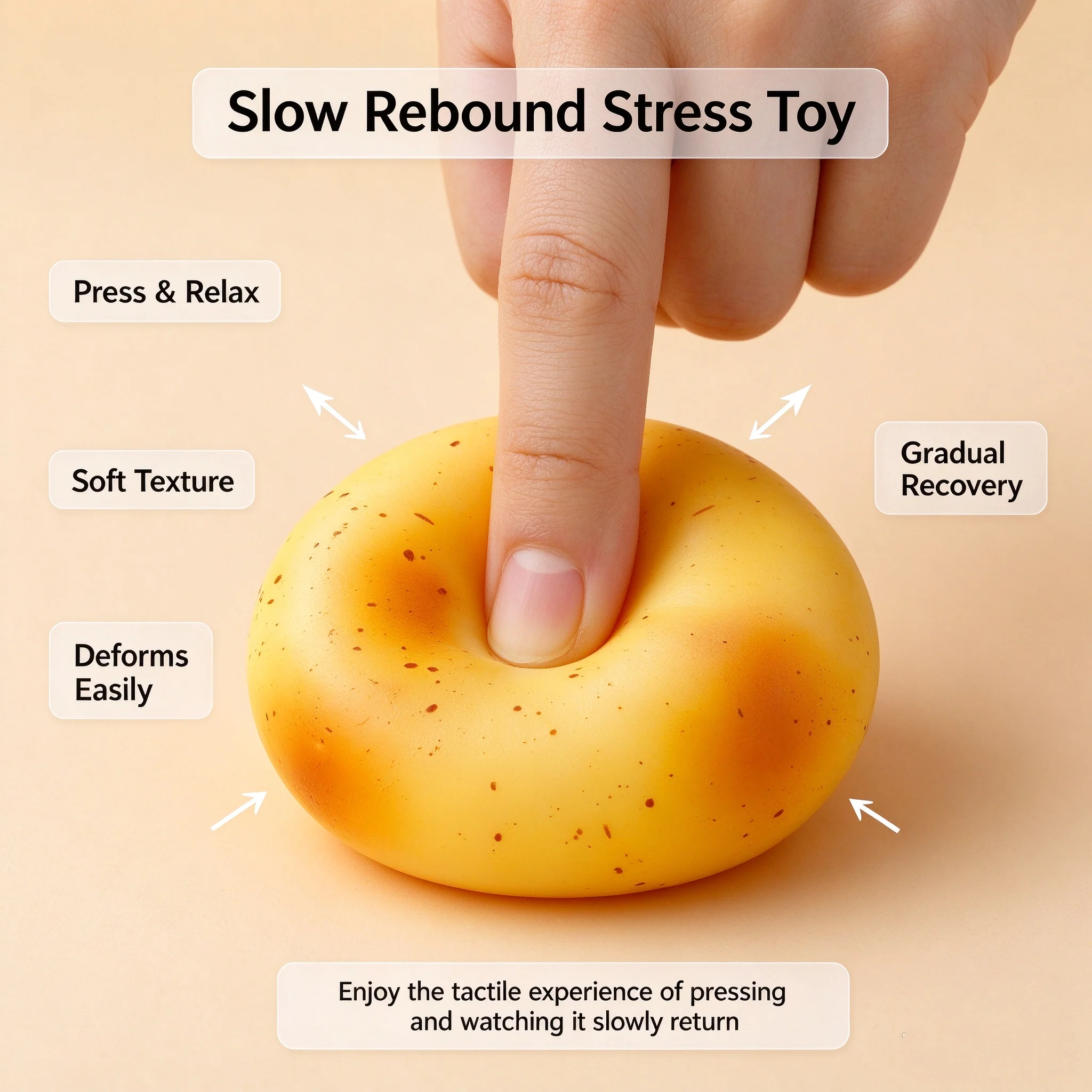 Simulation Potato Squeeze Toy Soft Slow Rising  Stress Relief Toy Perfect Stocking Stuffer for Christmas Holidays