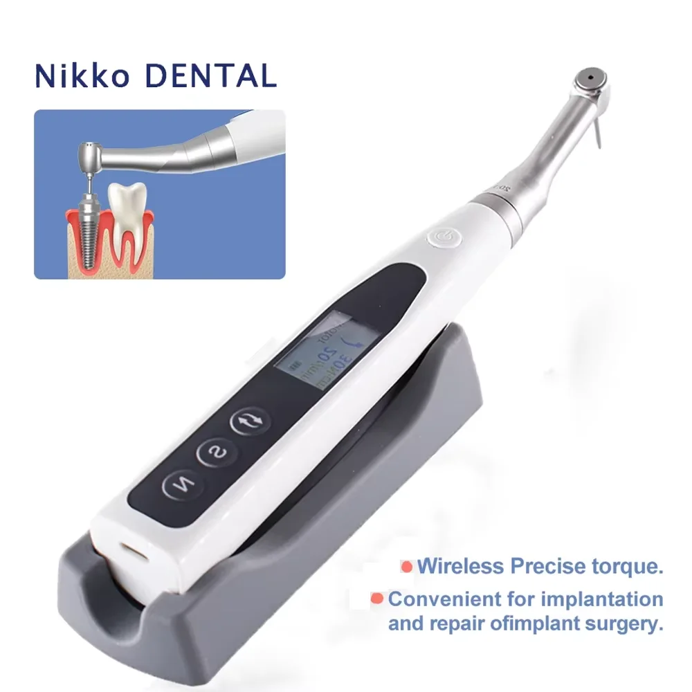 

Dental Cordless Torque Wrench Universal dental implant torque wrench implant electric Screwdriver Repair tools With 16Pcs screws