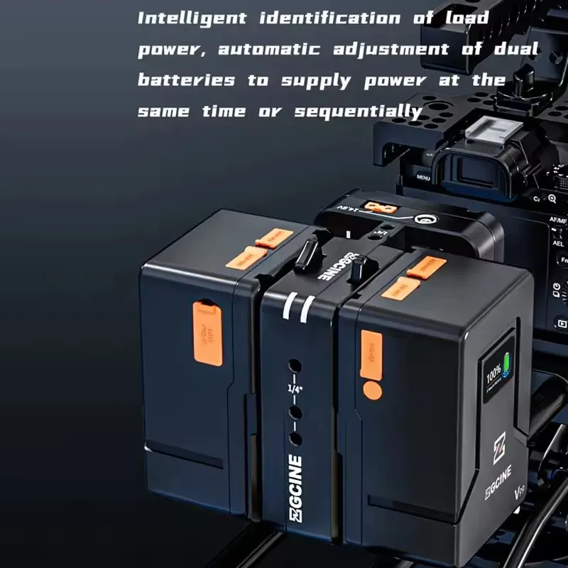 

ZGCINE VM-HS2 Hot Swap Shark Fin Dual Micro V Mount Battery Plate Support Output Lemo 2 Pin / D-Tap / USB-C / BP for Filming