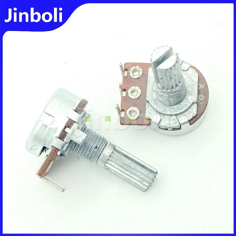 2PCS 16 Type A10K A103 Inside Bent Foot 3Pins Single Amplifier Audio Speaker Volume Control Potentiometer Flower Shaft 20mm