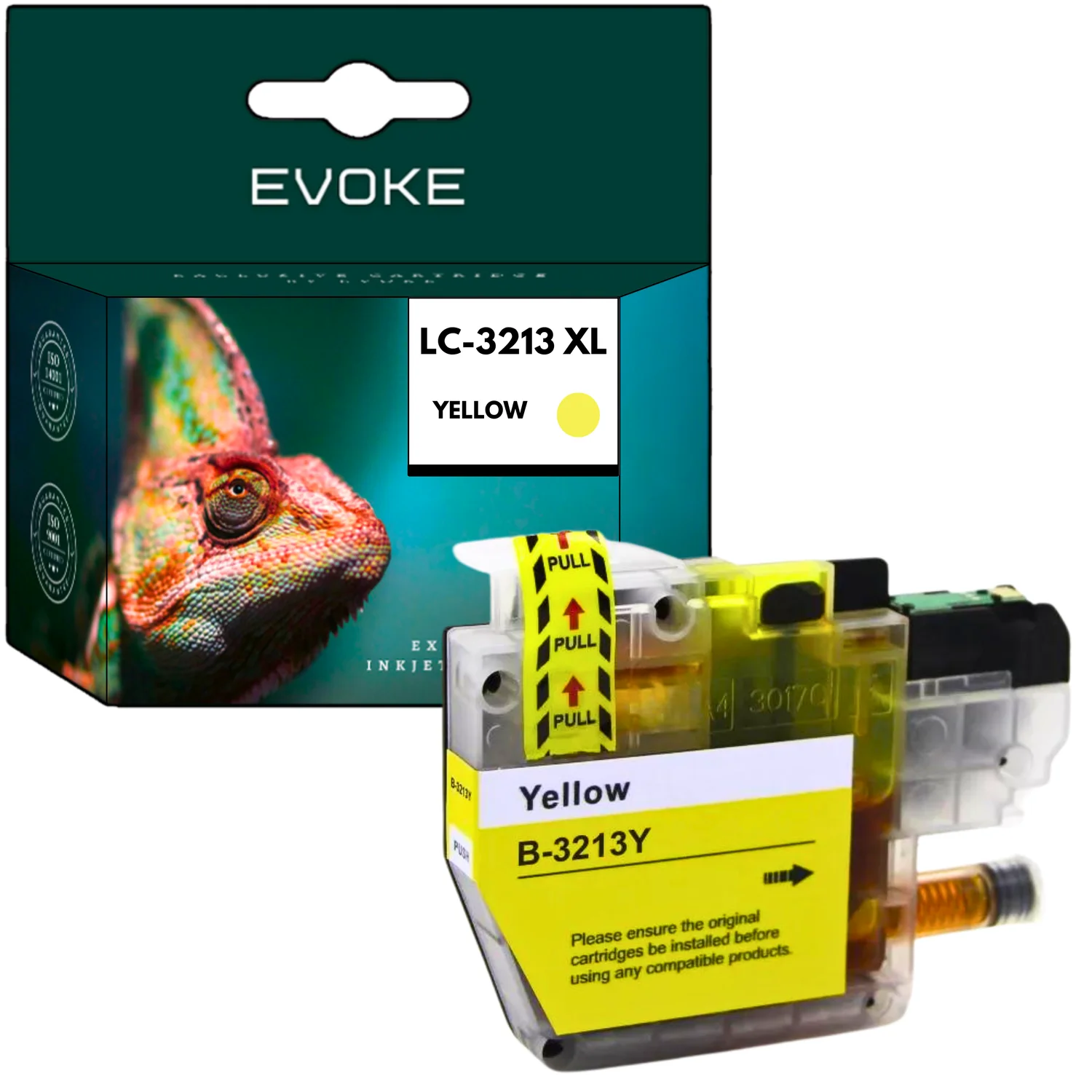 Evoke Compatibele Inkt voor Brother Lc3213Y Lc-3213Y Lc3213 Geel 7 ml 280 Pagina's Dcp-J572Dw Dcp-J774Dw Dcp-J772Dw