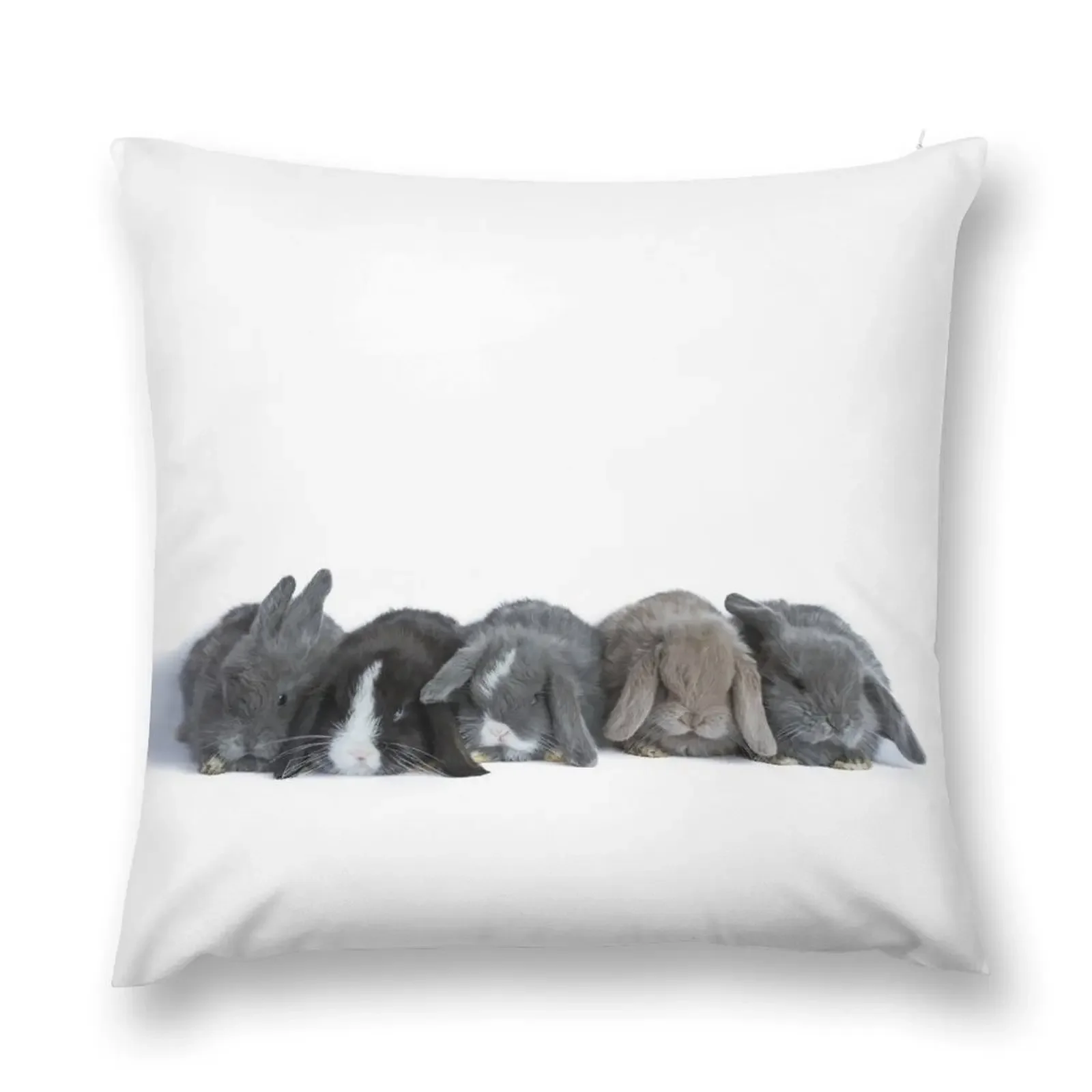 Five In A Row - Bunny Rabbits Throw Pillow Decorative Cushions Sofa Cover sleeping pillows pillow