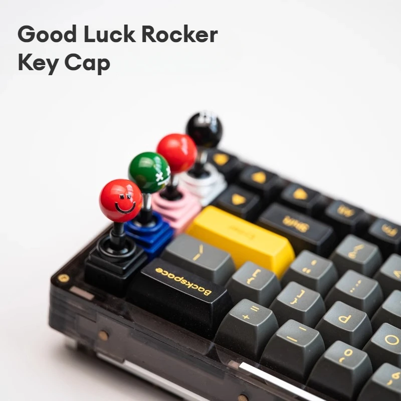 

Good Luck Rocker Key Cap New Aluminum Alloy Keycaps for Mechanical Keyboard Accessories Gift MX Switch Retro DIY Keyboard Caps