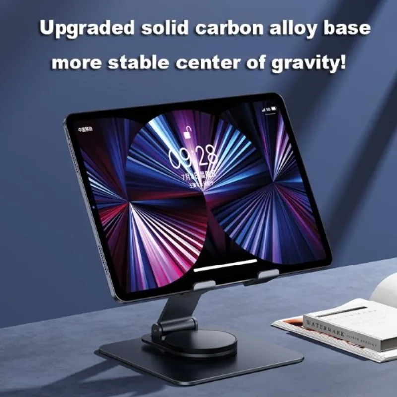 Tablet Stand For Swivel 360° Rotating Base Foldable Adjustable Holder For Drawing Compatible With IPad Pro/Air/Mini And More