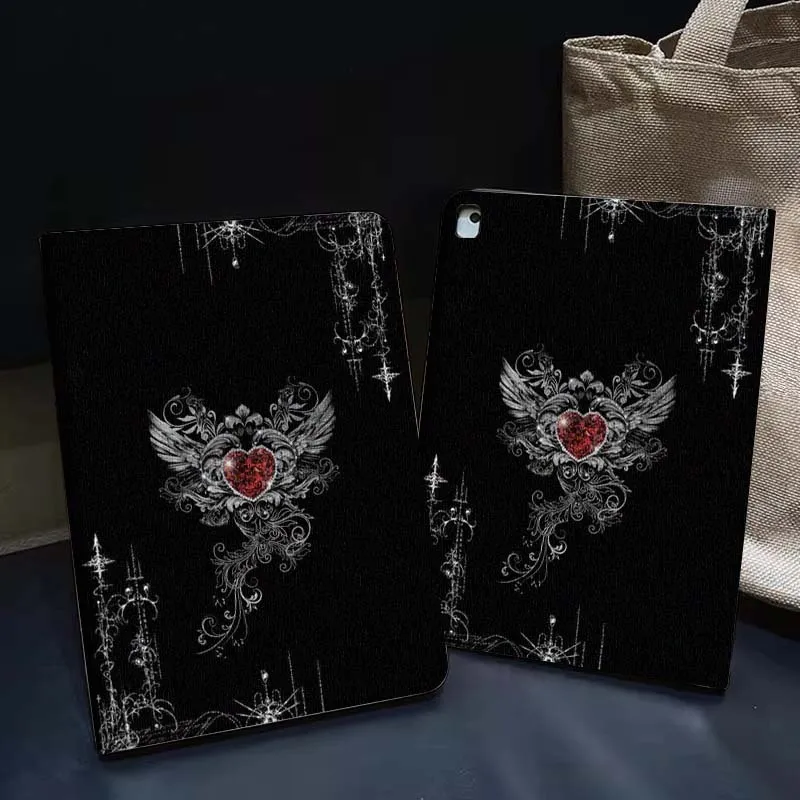 

Gothic Cross Red Stars Gift Tablet Case For Apple iPad Air Pro mini 1 2 3 4 5 6 7 8 9 11 M2 M3 M5 M4 5th 6th 7th 10th 11th