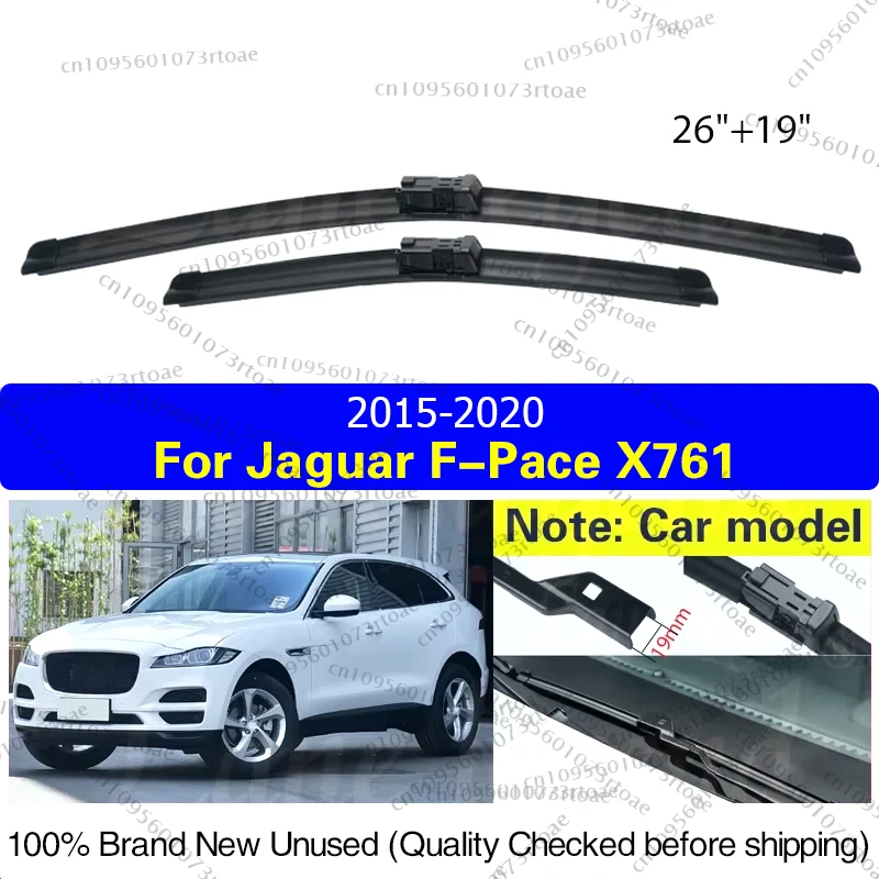 

Car Wiper Blade Front Window Windshield Rubber Refill Wiper For Jaguar F-Pace X761 2015 - 2020 2019 LHD 26"+19" Car Accessories