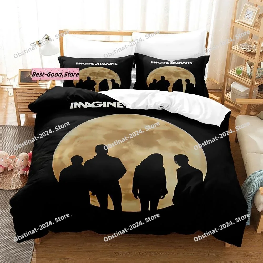 

Imagine Dragons Bedding Set Single Twin Printed single Comforter Quilt Bed Duvet Cover Pillow Case 3 Pieces Sets Kids Adult Size