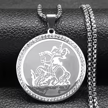 collier archange, médaille archange, collier protection, acier inoxydable,