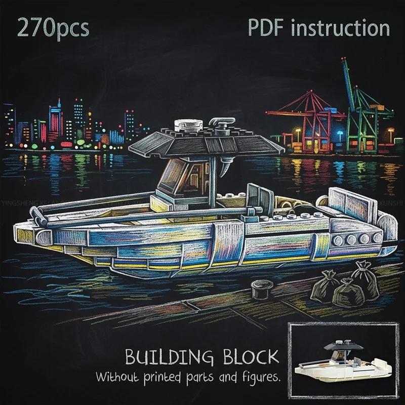 

Конструктор Slice Life Boat MOC: Модель судна с места преступления из классического телешоу «Декстер» (Майами), коллекционная модель для взрослых, игрушка из кирпичиков