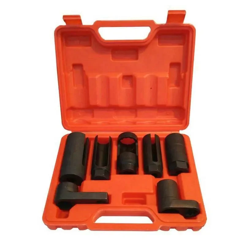 7 PC 22mm Oxygen Sensor Remove Socket Set Kit Thread Chasers Toolkit