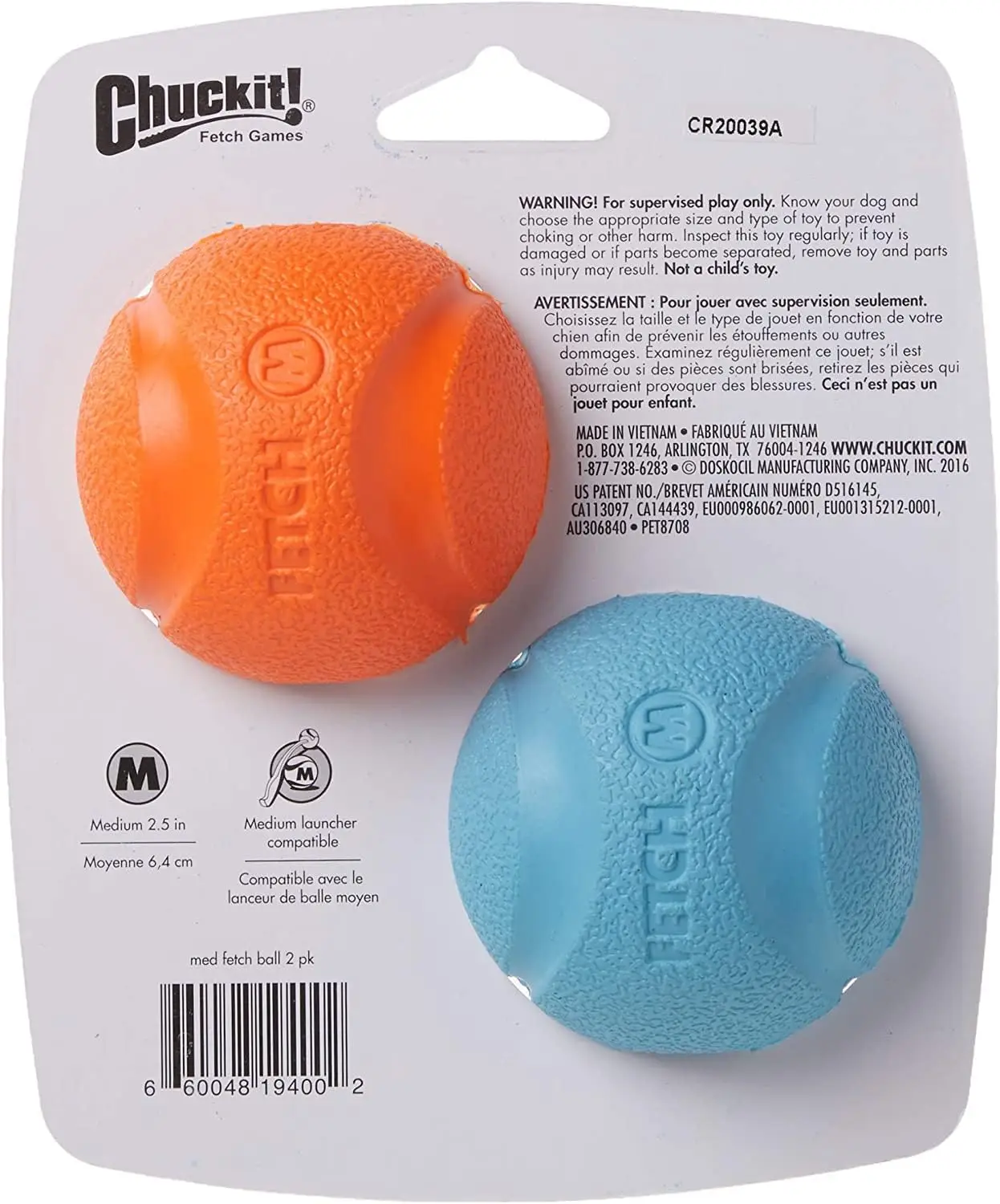 Chuckit! Fetch Ball Dog Toy, Color Varies