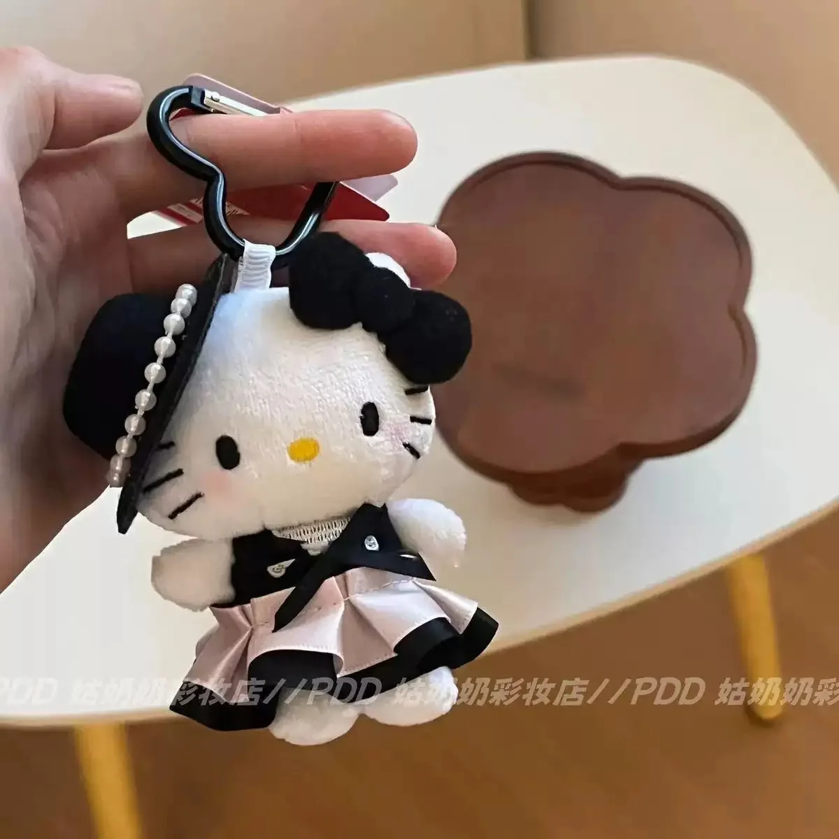

Hello Kitty Sanrio 12Cm Keychain Plush Straw Hat Doll Kawaii Pendant Anime Cartoon Plushie Toy Christmas Gifts For Children