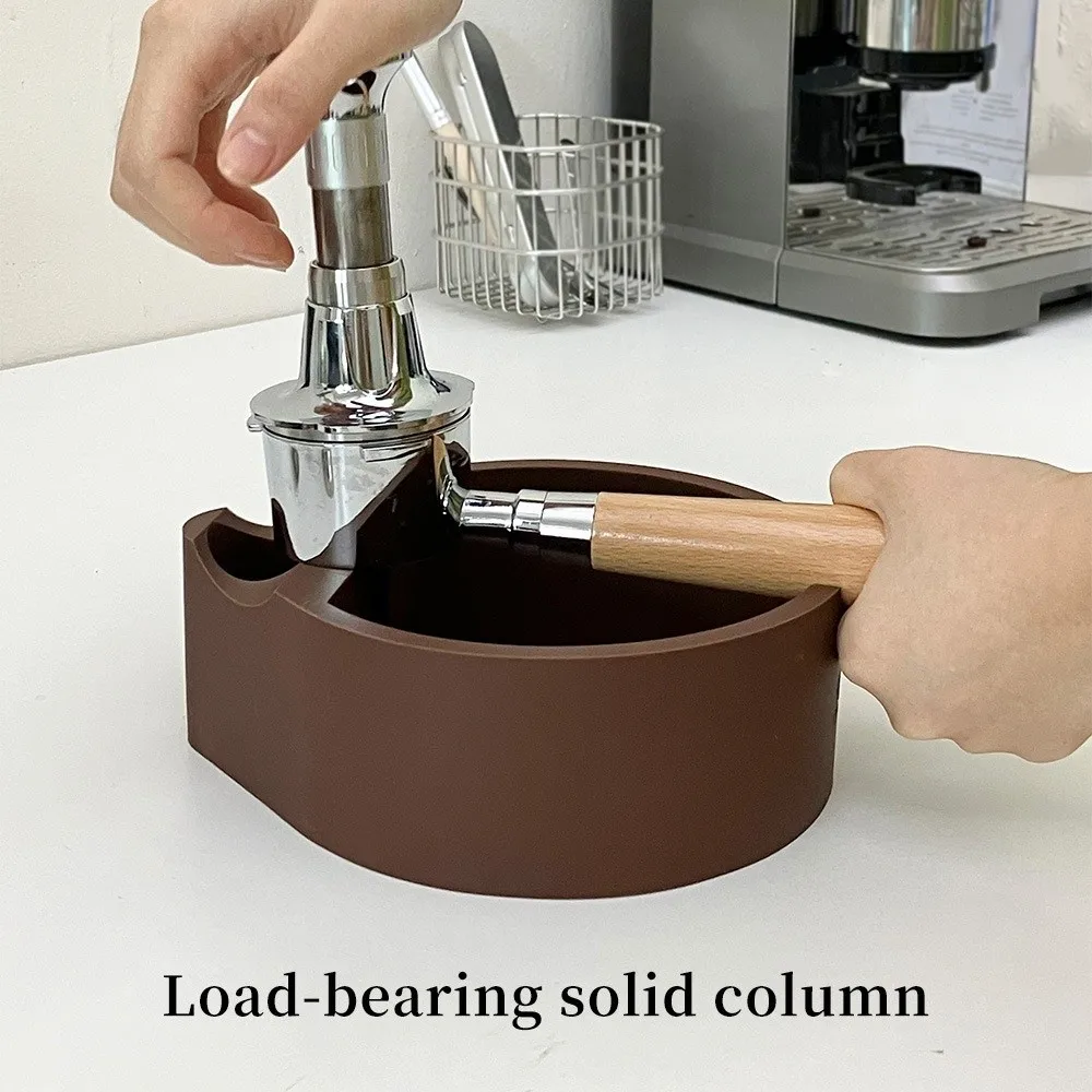 

Silicone Knock Coffee Slag Box Non-Slip 1L Capacity Espresso Dump Bin Shock-Absorbent Quiet Coffee Grounds Container
