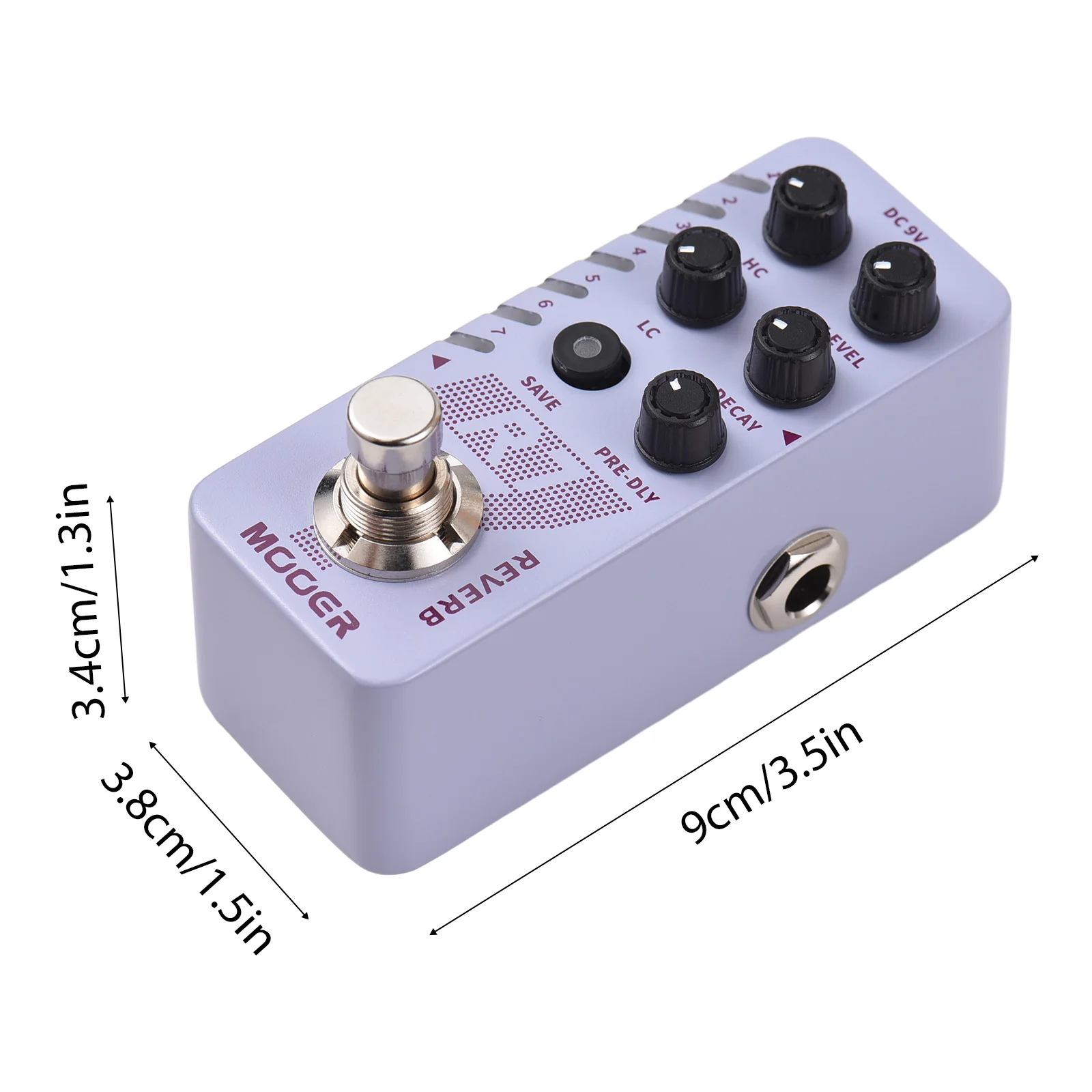 MOOER Guitar Digital Reverb Pedal Electric Guitar Effects Pedal 7 Reverb Tones Effects True Bypass Mini Guitar Reverb Effector