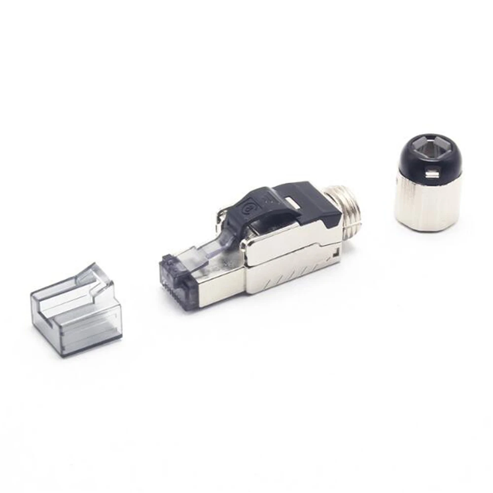 Professionelle Stecker Stecker Cat8 Werkzeug Weniger Computer Netzwerk Modul Schild RJ45 Netzwerk Kabel Freies Hit Metall Kristall Kopf