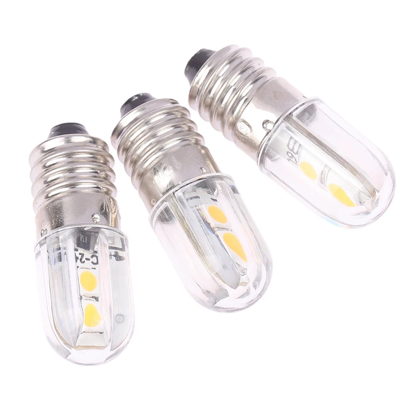 E10 LED 전구 업그레이드 전구, 4LED 램프 교체, 토치 표시기 전구, 헤드라이트, 모터 자전거 LED 전구, 6V, 12V, 24V