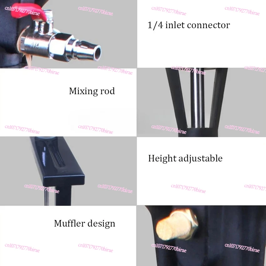 

20л пневматический смеситель для краски, автоматический подъемный воздушный мешалка, блендер, мешалка, машина для смешивания чернил, клея, 5 галлонов