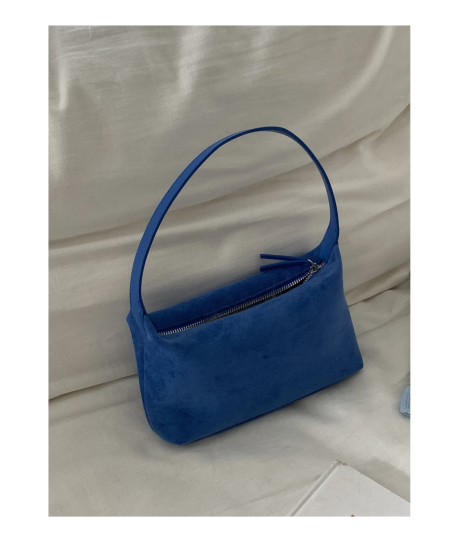 Bolso de Hombro de Gamuza a la Moda para Mujer, Bolso de Mano EMORRIN, Estilo Retro Otoño Invierno, Forro de Poliéster