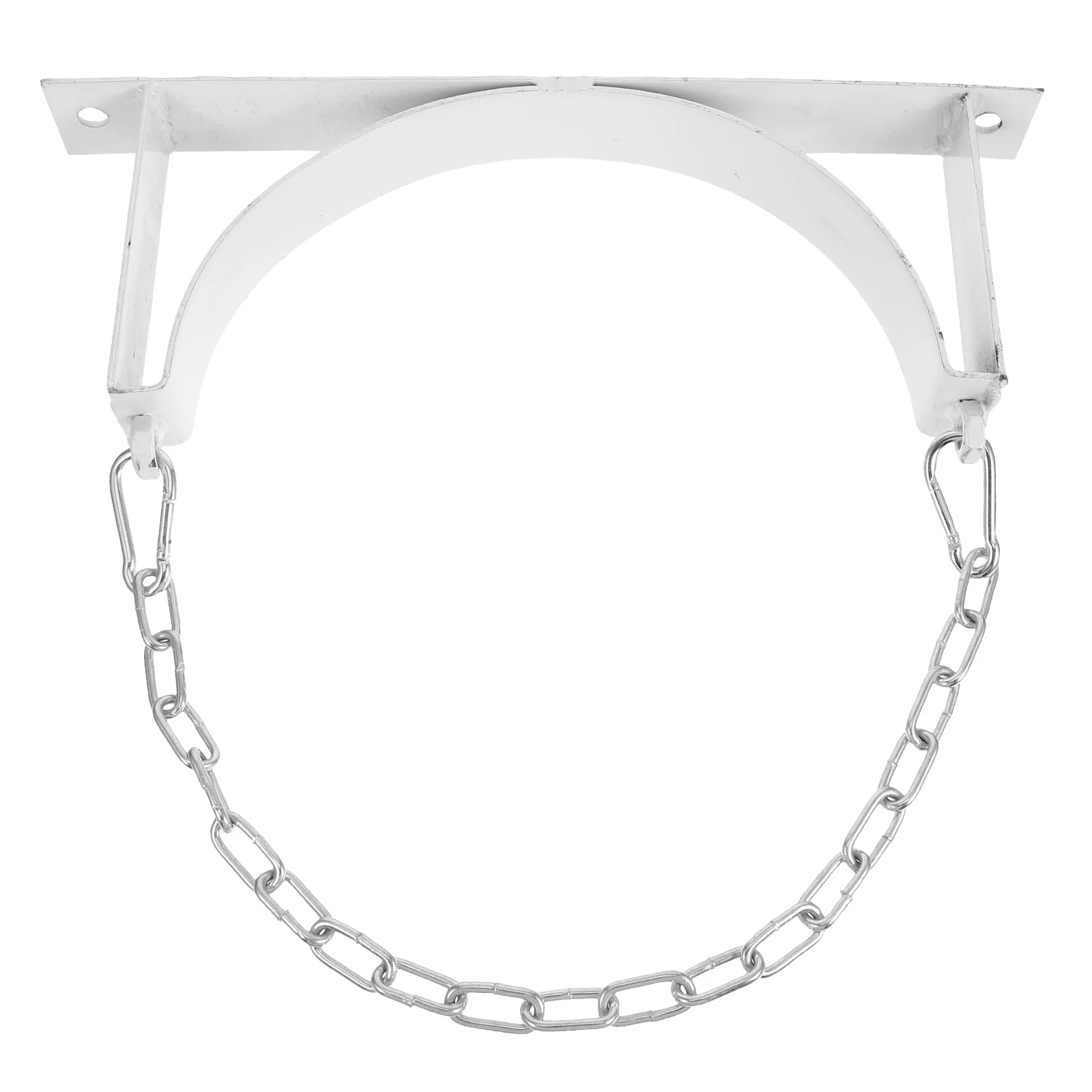 

Gas Bottle Holder Cylinder Wall Mount Bracket White Car Fixed Propane Tank Stand Hook Gas Canister Robust Chain Secure Steel