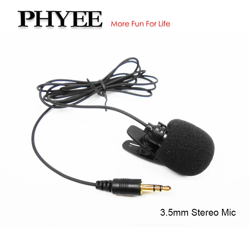 External Microphone Car Bluetooth Handsfree Kit 1.5 Meters Clip-on Gold-plated 3.5mm Aux Mic MIC15S 4-segment plug