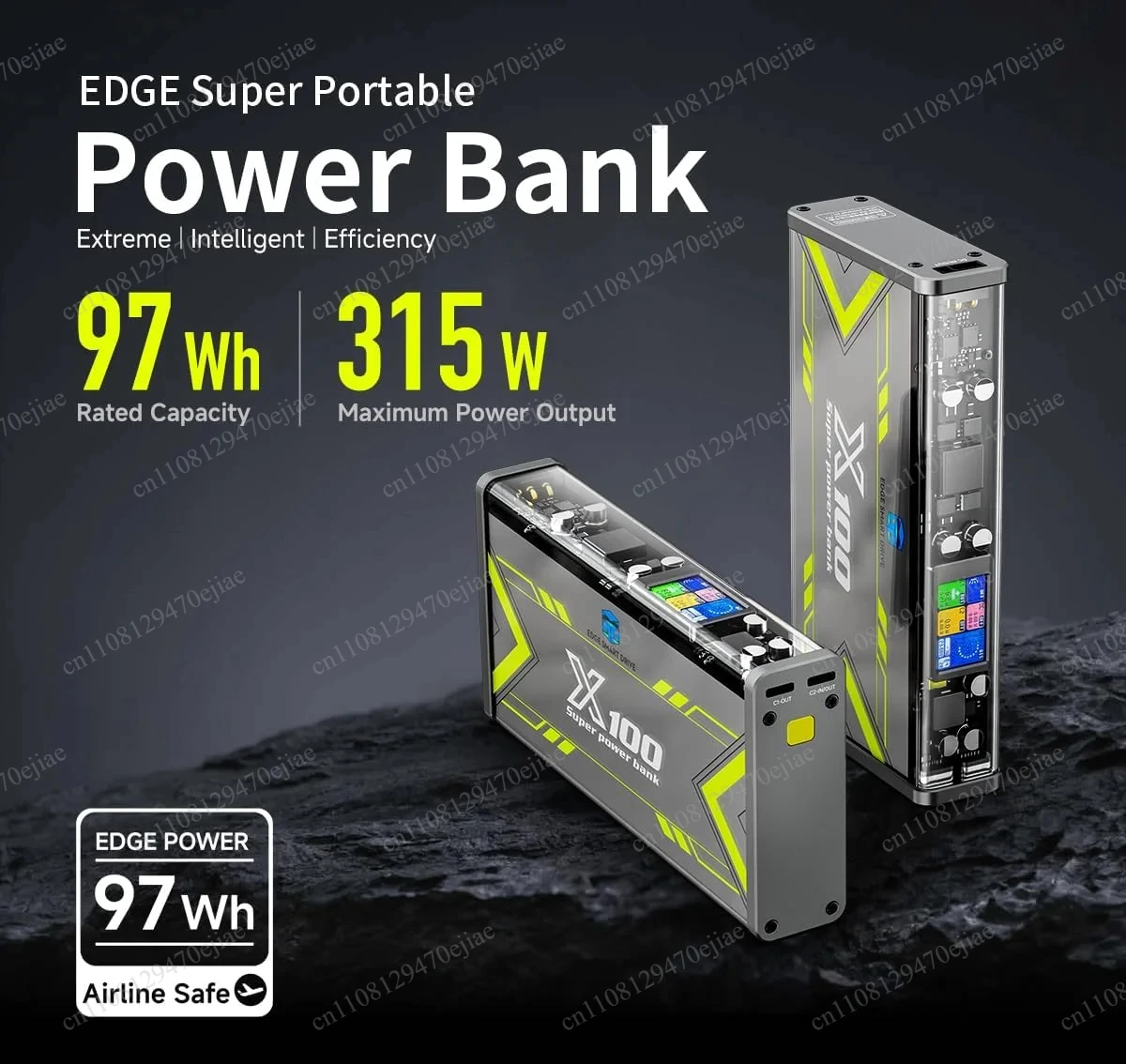 

Camolech X100 315W Power Bank | 30000mAh PD3.1 Fast Charge with IPS Screen | Dual USB-C & XT30 Ports