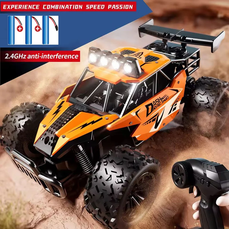 RC Car RC Drift Racing 1:16 Full Proportion Vehicle Off Road Alloy 2.4G Radio High-Speed Trucks With LED Light Climbing Gift Toy
