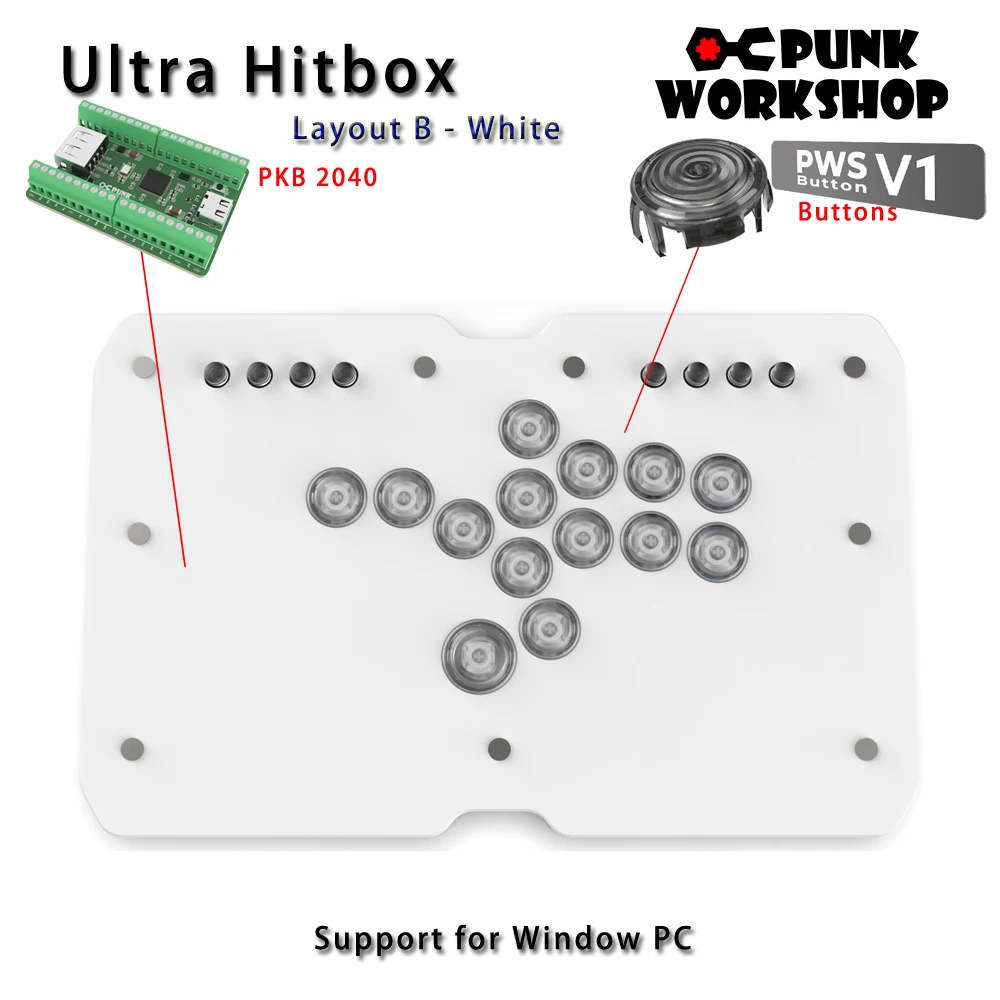 Punk Workshop Ultra BOX HitBox Controller Layout E SOCD Supported
